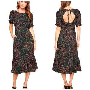 SUGAR LIPS | NWT 🏷️ Garden State Of Mind Open Back Floral Midi Dress SMALL